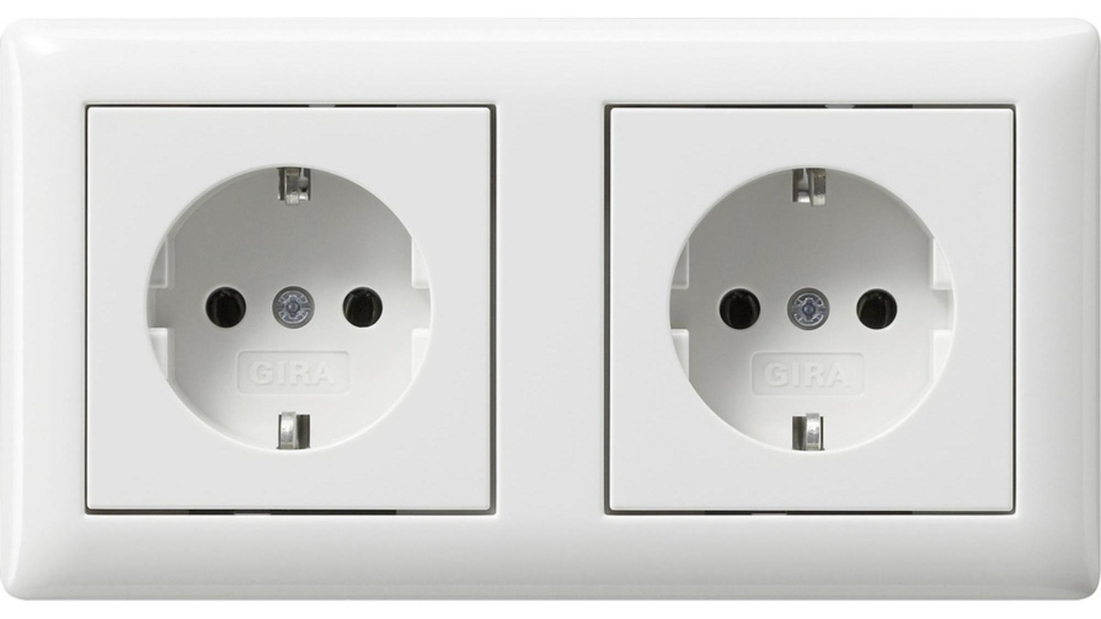 Gira 479303 Schuko stopcontact met frame, 2-voudig