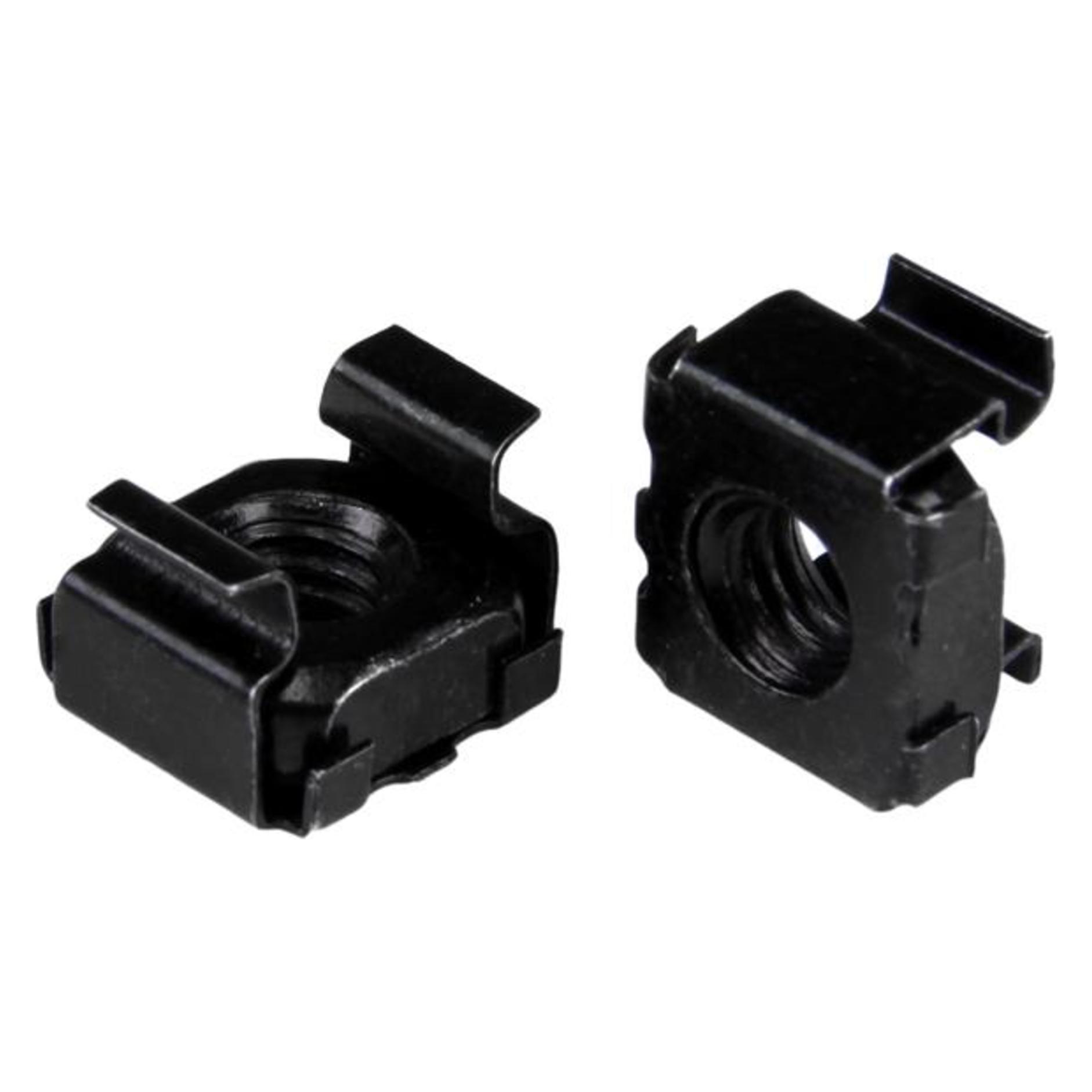 StarTech M6 Käfigmutter - 50er Pack - Schwarz - M6 Montagemutter für Server Rack und Serverschrank (CABCAGENUT6B)