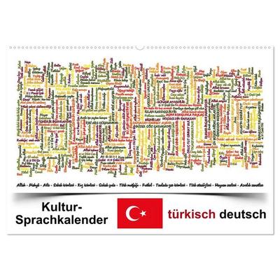 Kultur-Sprachkalender Türkisch-Deutsch (Wandkalender 2027 DIN A2 quer), CALVENDO Monatskalender