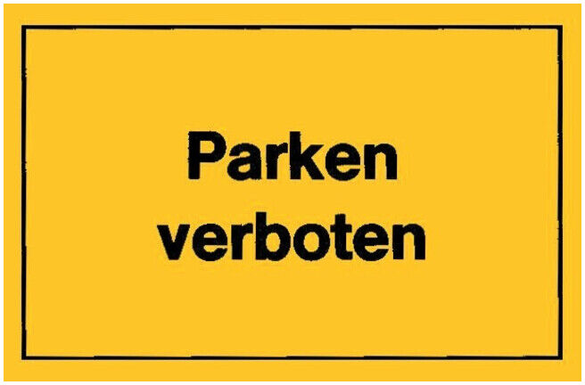 Panneaux d’interdiction Stationnement interdit jaune ; Siebdruck Jäger (4317784368223)