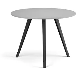 Couchtisch PRIMO ZEN, Durchmesser 100 cm, schwarzes Metallgestell, grau