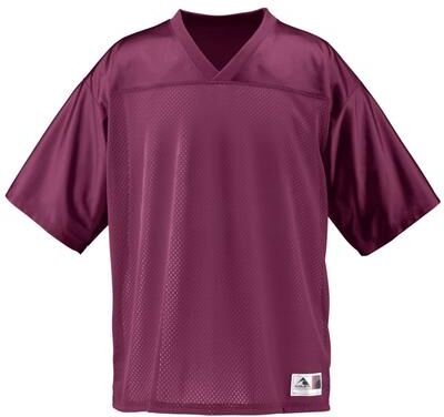 Augusta Sportswear 258 Athletic Youth Stadium Replica Jersey T-Shirt in Maroon size Small   Polyester