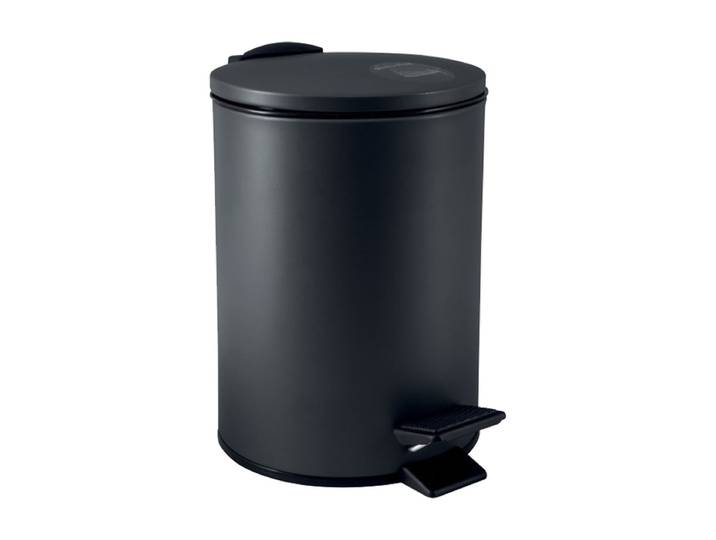 Spirella Badezimmer Treteimer ADELAR Steel 3L Schwarz
