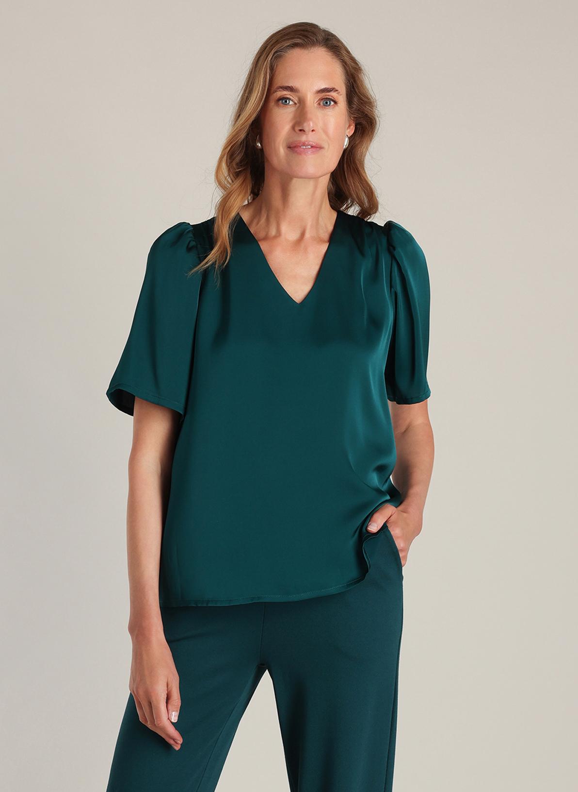 YEST Pippa Essential Tops Teal Green