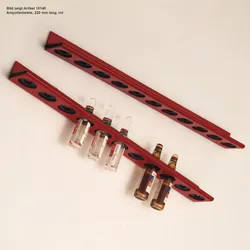 Ampullenleisten, 200 mm, rot für ULMER KOFFER I (3 Stck.)