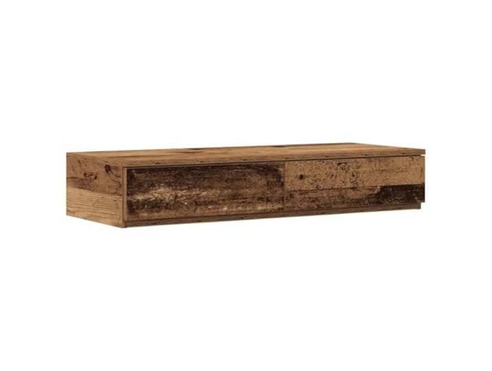 KUPTYERFG Bettschubladen 2er Set Altholz 90x36,5x16,5cm Holzwerkstoff Praktischer Stauraum fürs Schlafzimmer: Die flachen Unterbettkästen dienen flexibel auch als Tritt oder Nachttisch.