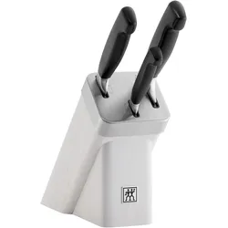 Zwilling VIER STERNE Messerblockset mit KiS Technologie, 4-, Messerblock, Weiss