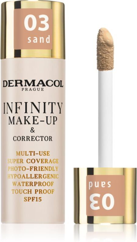 Dermacol Infinity Make-up mit hoher Deckkraft SPF 15 Farbton 03 Sand 20 g