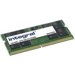 Integral 8GB SODIMM DDR5 4800MHZ UNBUF NO-ECC (1 x 8GB, 4800 MHz, DDR5-RAM, SO-DIMM), RAM, Grün