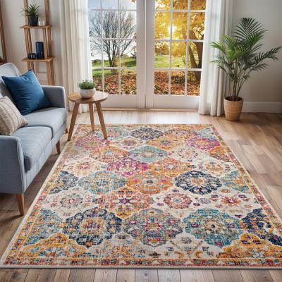 Teppich LIVABLISS "CUZCO", orange, B:120cm H:11,4mm L:170cm, Polyester, Polypropylen (PP), Teppiche, Teppich