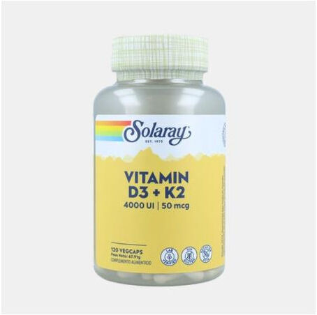 SOLARAY VITAMIN D3 & K2 (MK7) 120 CAPSULAS VEGETAIS
