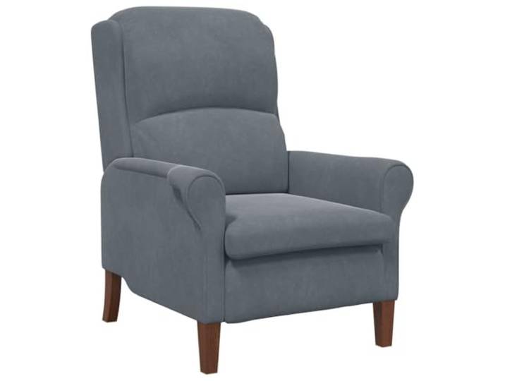 Heofavd Sessel Dunkelgrau Samt Modern Polstersessel mit Holzbeinen