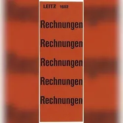 Leitz 1502-00-00 1502 Inhaltsschild Rechnungen, selbstklebend, 100 Stück, rot