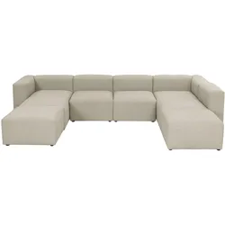 WOHNLANDSCHAFT 3 Kattrina Flachgewebe creme