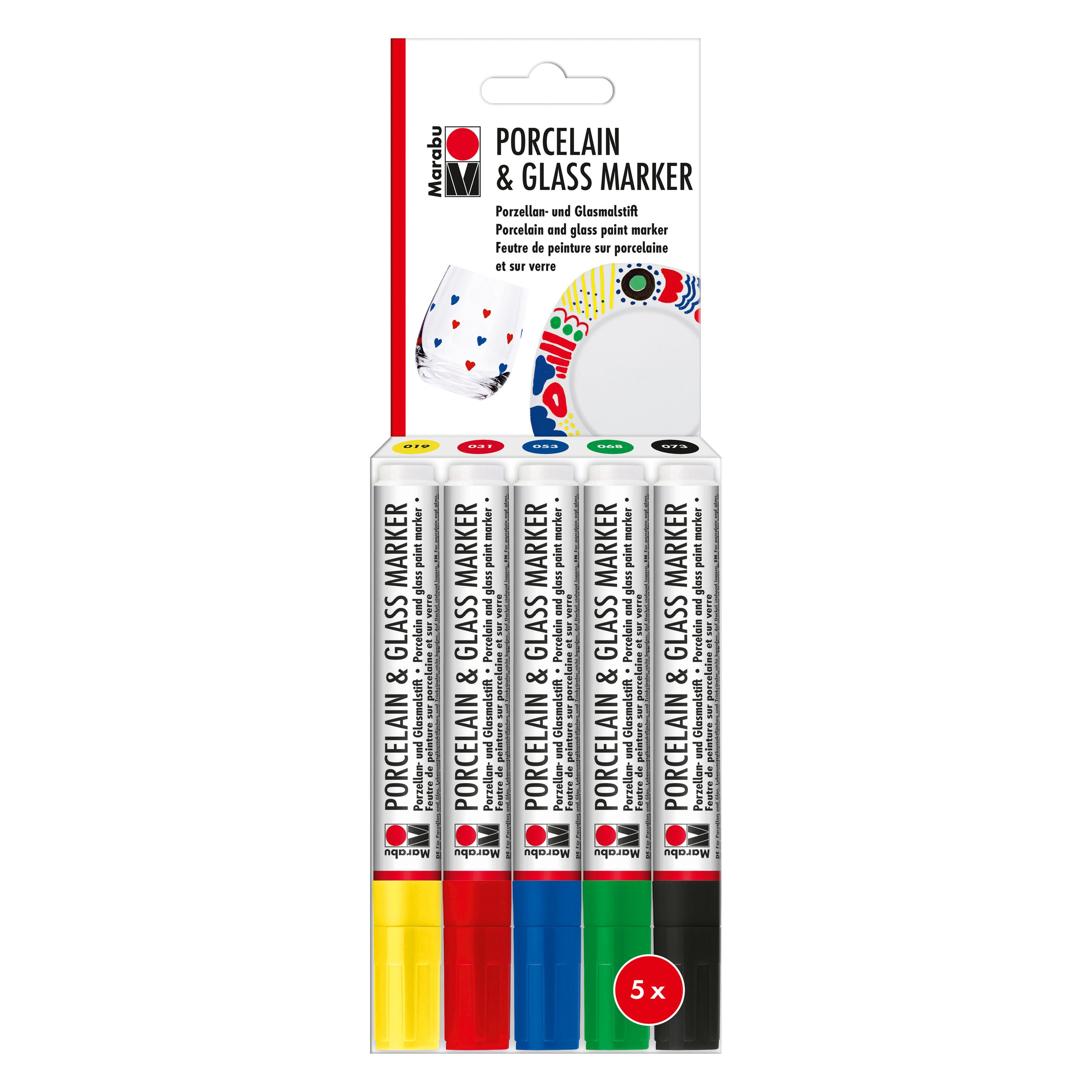 Marabu Porzellan-Glasmalstift 5ST sortiert (5x) (01140 000 00201)