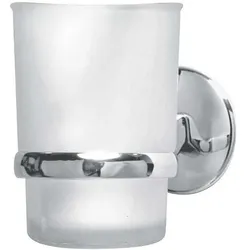 Fackelmann Vision Glas mit Halter Chrom glänzend - Badmöbel