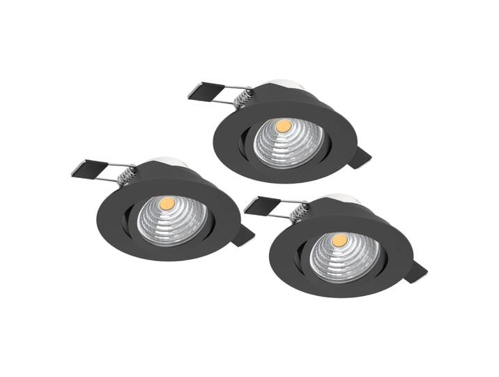 Spot à encastrer X3 LED noir