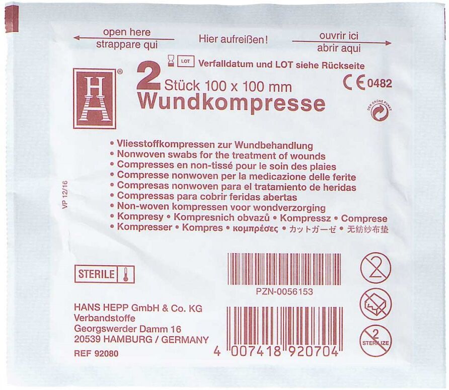 Kompressen Vlies 10x10 cm steril