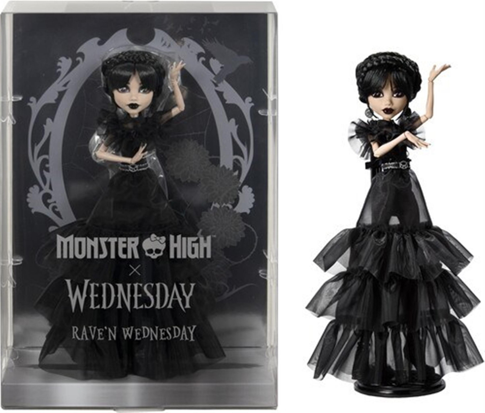 Monster High Wednesday Addams Pop in Prom Outfit HXJ03