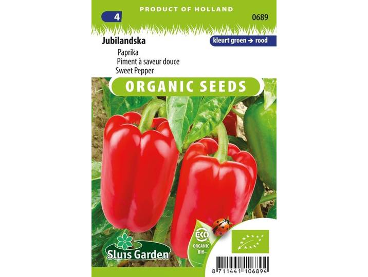 Paprika Jubilandska BIO zaden