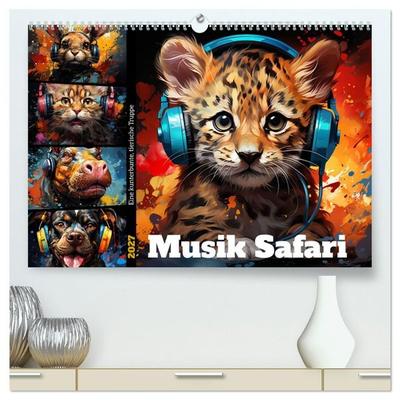 Musik Safari (hochwertiger Premium Wandkalender 2027 DIN A2 quer), Kunstdruck in Hochglanz