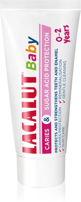 Lacalut Baby Caries and Sugar Acid Protection 0-2 Years dentifrice pour enfants aromatisé Raspberry&Banana 55 ml