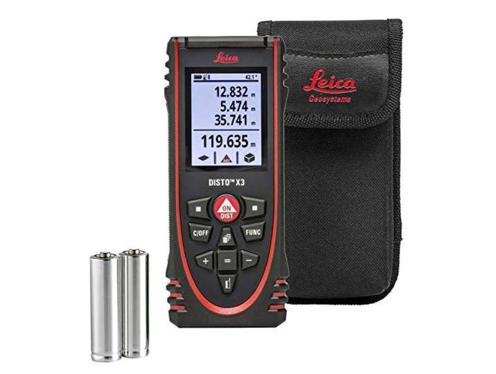 Leica DISTO X3 – télémètre Laser Robuste (IP65)\, portée de 150m avec Bluetoothet diverses fonctions pour la mesure de distances dans les conditions les plus difficiles (en intérieur)