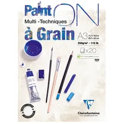 Clairefontaine, Bastelpapier, Paint'On gekörnt A3 (250 g/m2, 20x)