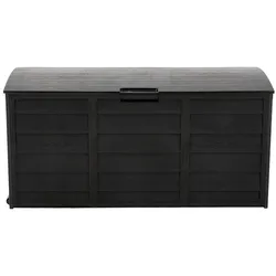 Livingandhome 290L schwarze Outdoor-Box mit Rollen