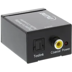 InLine Audio Konverter (Digital -> Analog), Audio Adapter, Schwarz