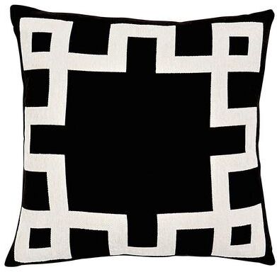 "Greek Key Sunbrella Outdoor Pillow - Cornflower 20"" x 20"" - Ballard Designs"