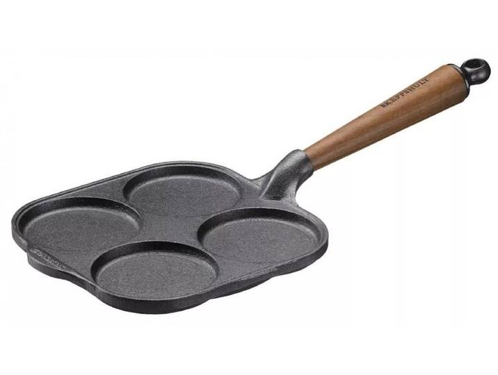 Skeppshult Bratpfanne Skeppshult Gusseisen Eierpfanne mit Walnussgriff