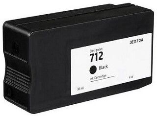 Cartuccia 712 BK Compatibile per HP DesignJet Studio 24 DesignJet Studio 36 T230 T250 T630 T650 Nero 3ED70A ML38