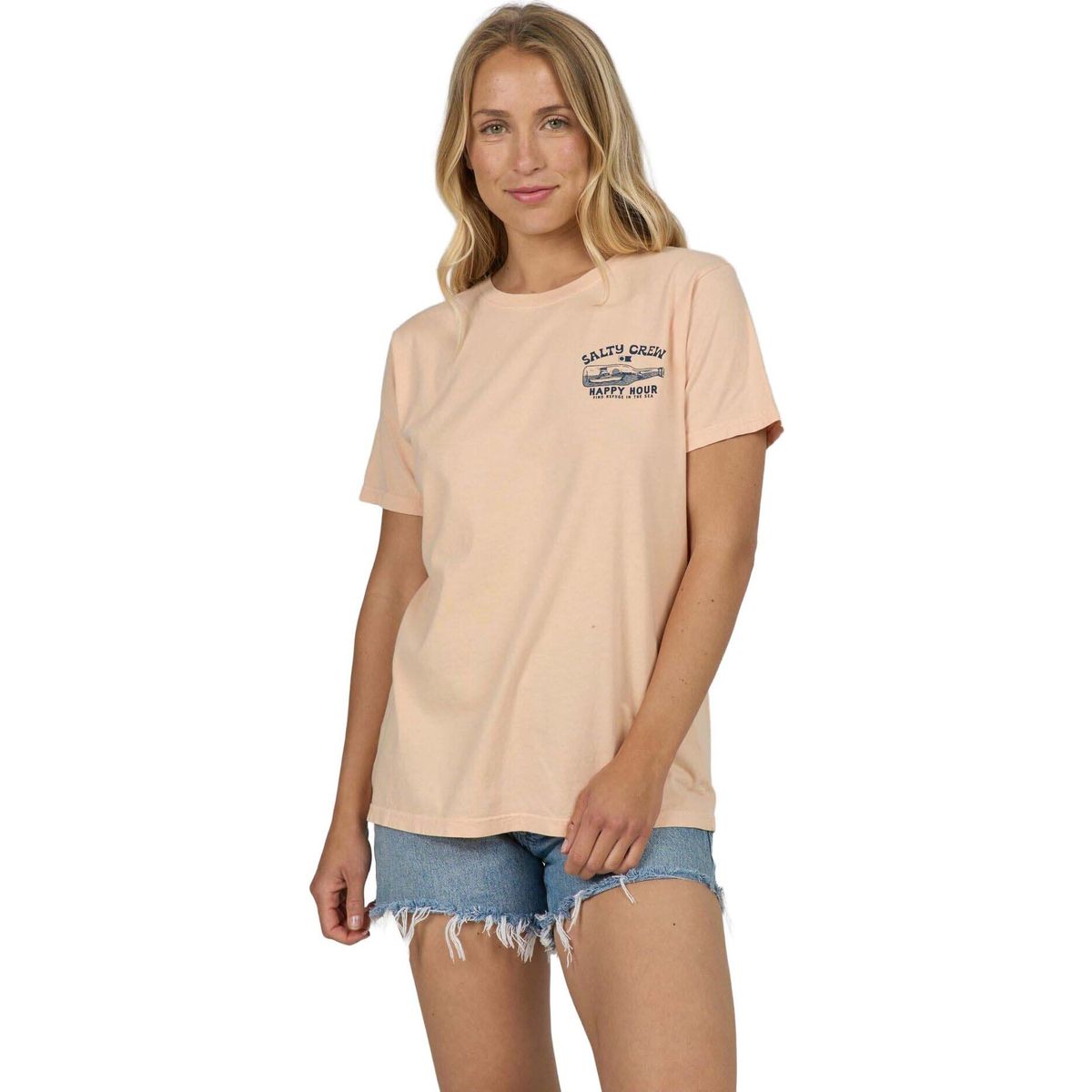 Salty Crew Happy Hour B.F. Tee apricot (APR) L 25035047W-APR-L