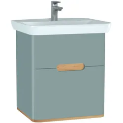 VitrA Sento Set 63 cm Waschtisch + Unterschrank 2 Laden Fjordgrün Matt,65876 65876