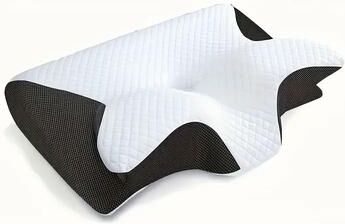 Uplift Essentials Butterfly Orthopedic Memory Foam Cervical Pillow black