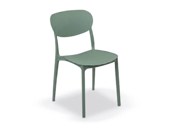 Chaise empilable Plasta Vert - Basika