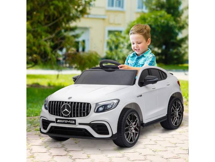 HOMCOM Voiture Enfant Mercedes GLC AMG 12V Blanc