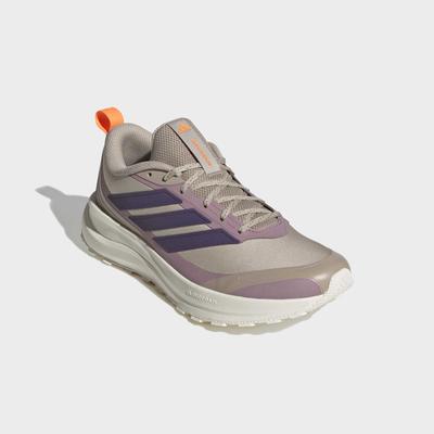 Laufschuh ADIDAS PERFORMANCE "RUNFALCON 6 ATR", Damen, Gr. 42, beige (khaki three, violet, magic mauve), Synthetik, Textil, Schuhe Laufschuh, Trailrunningschuh
