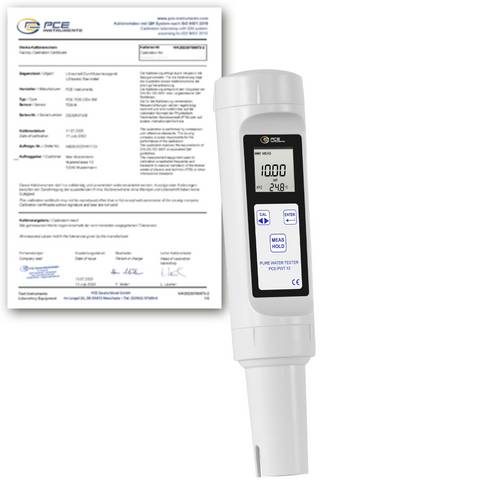 PCE Instruments PCE-PWT 10-ICA Leitfähigkeits-Messgerät kalibriert (ISO) Leitfähigkeit, Salzgehalt, Temperatur