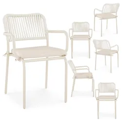 GARTENSTÜHLE VOLONTE 6er-Set beige, cremeweiß
