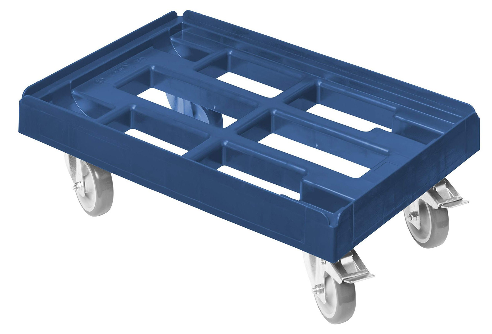 Merkloze transporttrolley voor kratten met 2 remmen