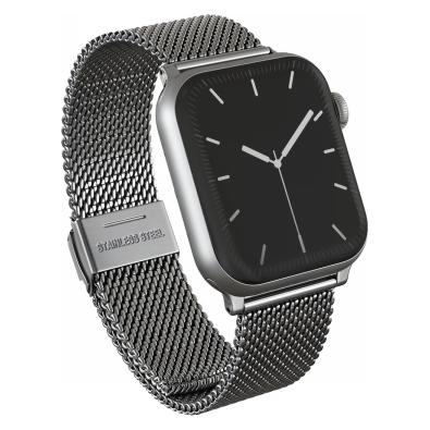Burga Elegantes Metallgewebe-Armband für Apple Watch (Premium-Mesh_WTCH_Silver_38-40mm)