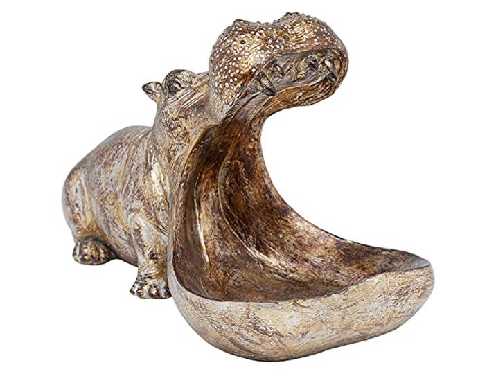 Kare Figuur Hungry Hippo 27cm decoratie, kunststof, 27x14,5x17cm, bruin