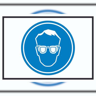 HB-Druck Schutzbrille tragen Symbol Schild A4 (210x297mm)