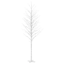 vidaXL LED-Birke Warmweiß 672 LEDs 400 cm