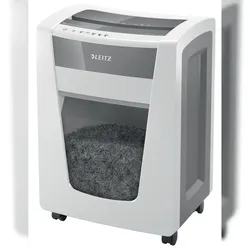 Leitz IQ Office Pro Aktenvernichter, Mikroschnitt, Sicherheitsstufe P5, 17-15 Blatt Kapazität (70-80 g/m2), 30 Liter Behälter, Schredder, Weiß