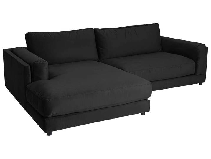Ecksofa Larry Basic Candy / Farbe: Schwarz / Bezugsmaterial: Leder Basic