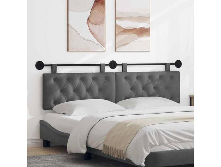 Tête de lit suspendue Gris foncé tissu 42032181
