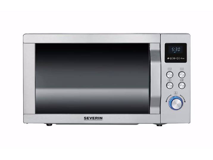 Severin MW 7774 Mikrowelle mit Grill- & Heissluftfunktion – silber